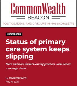 Article in Commonwealth Beacon about the Primary Care Dashboard